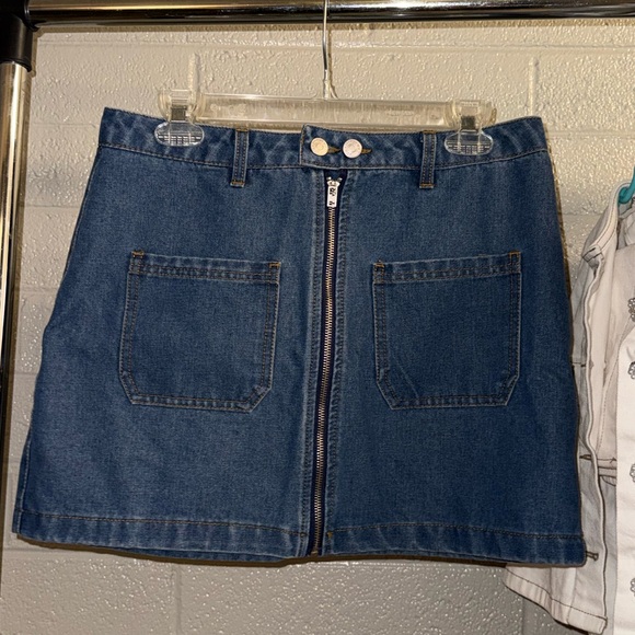 Forever 21 Dresses & Skirts - Forever 21 Denim Mini Skirt with Front Zipper